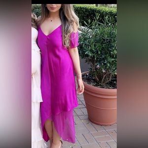 Off the shoulder slip midi dress